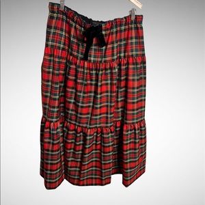 Gorgeous J.CREW plaid tiered skirt size Large